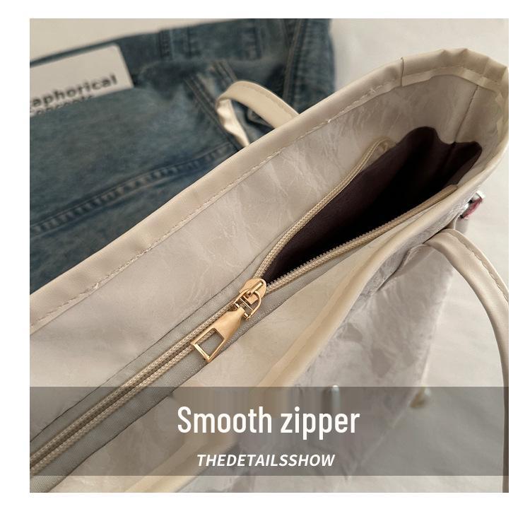 Large Capacity Women's Tote Bag - 2025 High-End Versatile Pearl Bow Handbag/Shoulder Underarm Bag