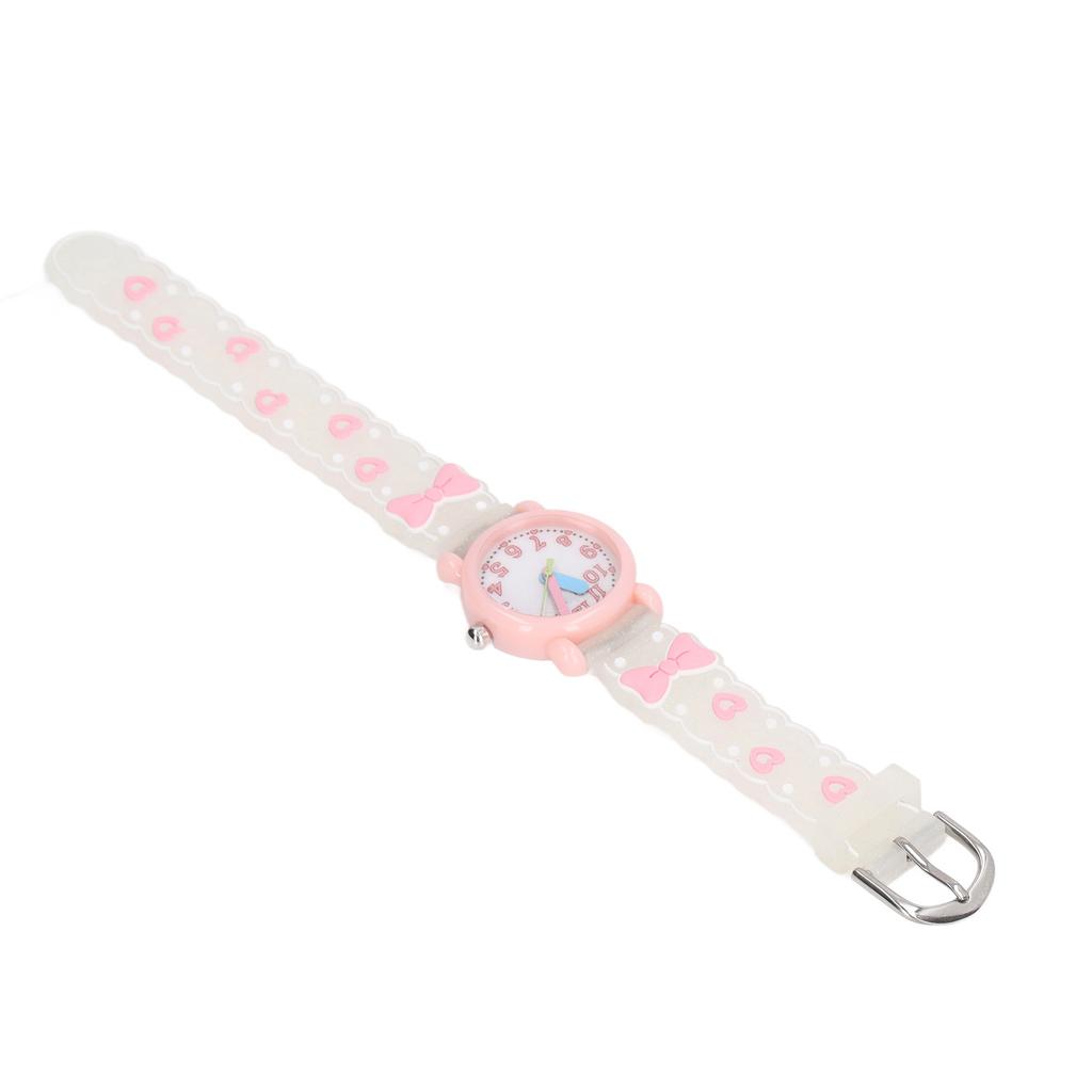 Girls 3D Watch Toys Clear Scale Cute Bow Decoration 3D Cartoon Waterproof Watches for 3 To 10 Years