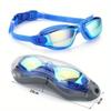 Regulowane okulary Profesjonalne okulary pływackie Anti-Fog UV Protect Wodoodporne silikonowe lustrzane okulary do nurkowania