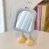 Cute Cartoon Large Eye Makeup Mirror Desktop Footstool Women'S Makeup Supplement Mirror High Aesthetic Value Mirror