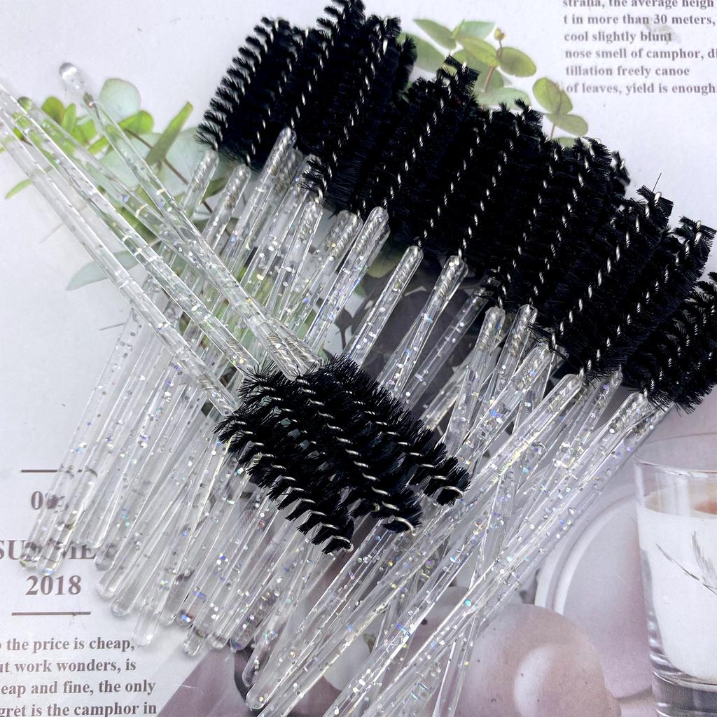 50pcs Eyelashes Brush Handle Makeup Brush Mascara Wands Eyelash Extension Tool Supplies Applicator Spoolers