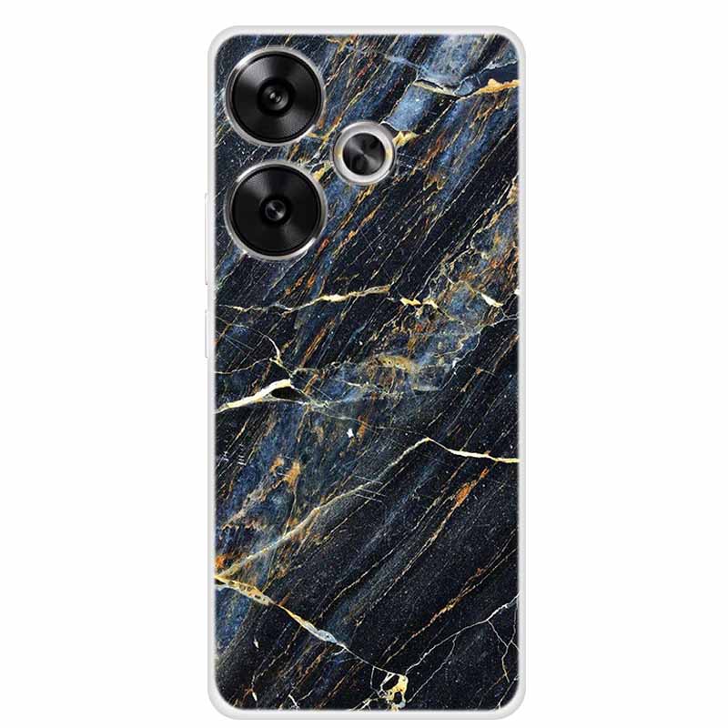Marble Soft Phone Case For Poco F6 Transparent Case Silicone TPU Cover Funda Para Shield Clear Case for Xiaomi Poco F6 F 6 Pro