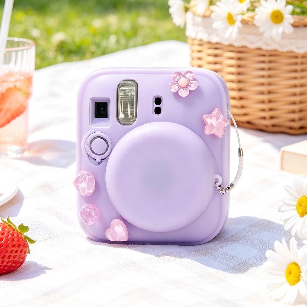 with Lens Cap Instant Camera Cover Protective Shell for Fujifilm Instax Mini 13 Travel Photography