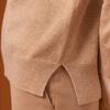 Dal Cashmere Pullover Camel Raglan Shoulder