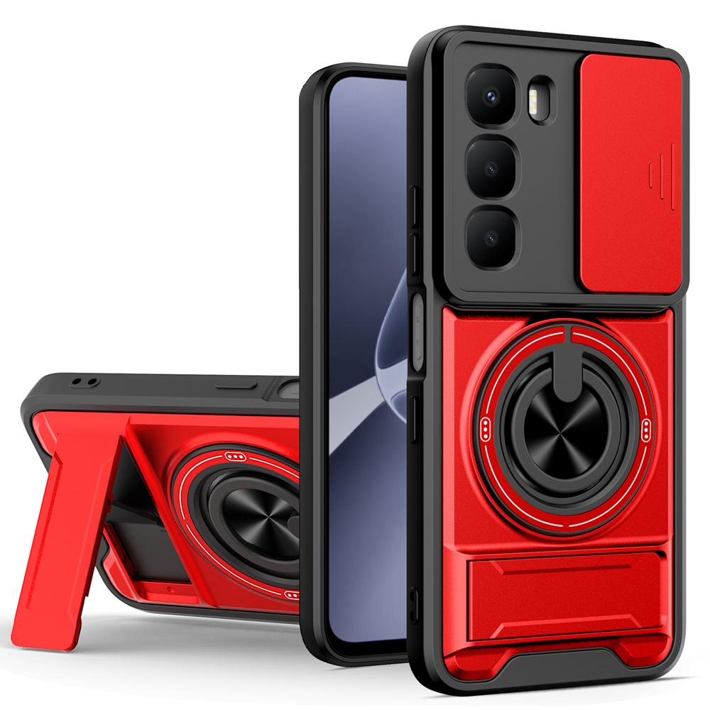 KEYSION Magnetic Phone Case for Infinix Hot 60i 4G 60 5G Hot 60 Pro Slide Camera Protection Upright Kickstand Shockproof Cover