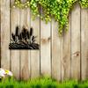 Wheat Field Metal Wall Art Iron Sculpture Farmhouse Home Decor Black 23.6in
