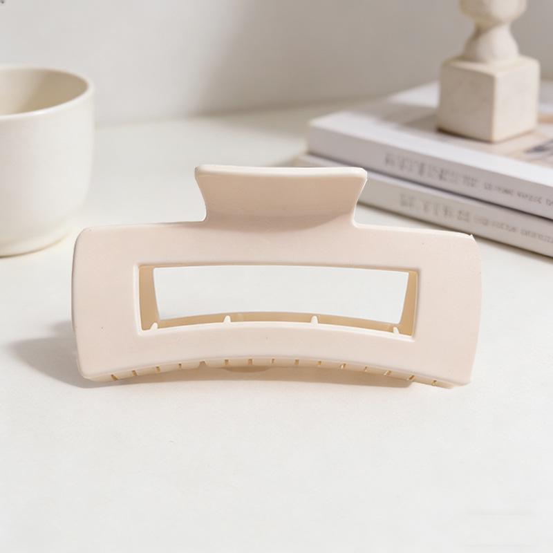 Large Square Claw Hair Clip - French Style ABS Injection, High-End DIY Shark Hairpin