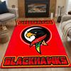 Chicago Blackhawks Logo Teppich Gemustertes Teppich, rutschfeste Matte geeignet für Wohnzimmer und Schlafzimmer Sofas