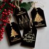 48pcs 4 Styles Christmas Gift Tags with Hemp Rope Elegant Gift Packaging Labeling Multi-purpose DIY Party Labels Home Decor