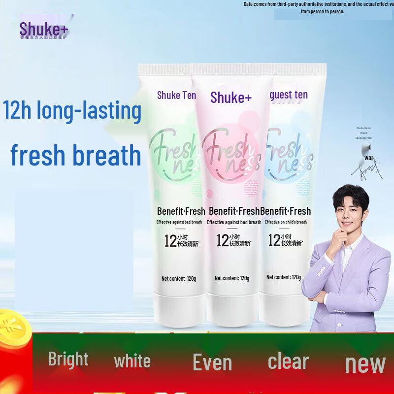 Shuke Fresh Probiotic Toothpaste 3-Pack Variety