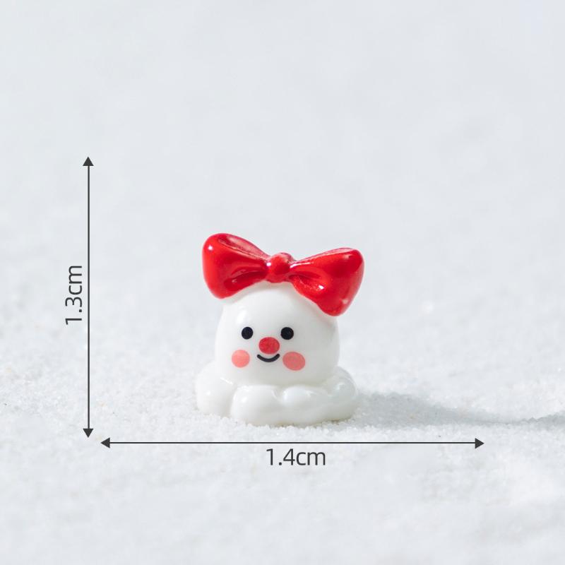 1/4 szt. Choinka Święty Mikołaj Bałwan Łoś Pingwin Dzwonek Miniaturowe Ozdoby Krajobrazowe Dom Nowy Rok Boże Narodzenie Domek dla Lalek Dekor