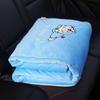 New Doraemon Cute Plush Headrest Car 2-In-1 Pillow By Car Waist Neck Pillow Steering Wheel Cover Decoration Accessories Gift