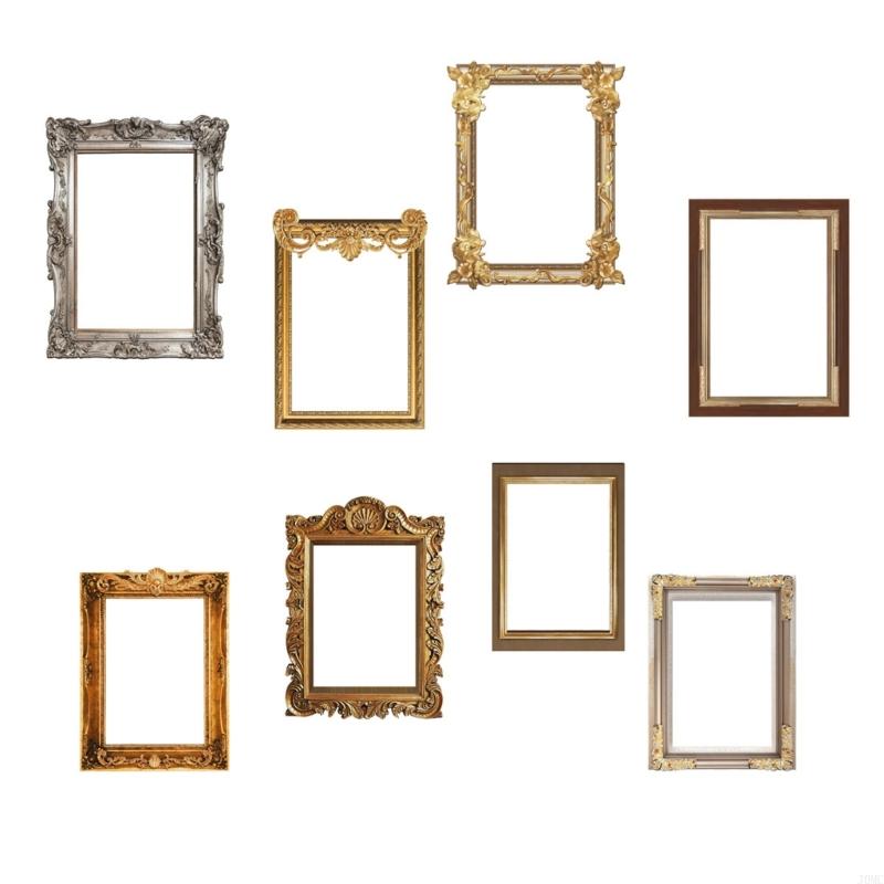 Retro Frame Sticker Adhesive PVC Wall Decals Decorative Borders Sticker J0MC