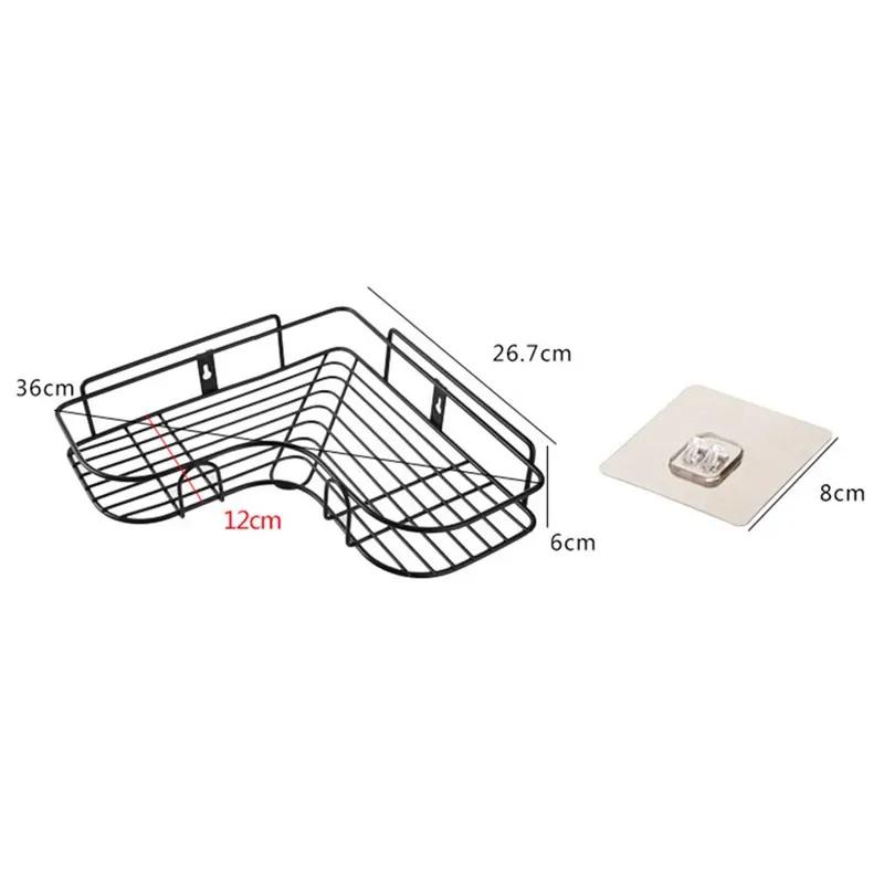1x Stainless Steel Bathroom Corner Shelf Shower Shampoo Soap Cosmetic Shelves Bathroom Accessories Storage Organizer Rack Holder