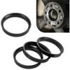Pack-4 Car Wheel Hub Center Ring, 2.87" OD 2.36" ID Plastic Dust and Rust Adapter Ring, and Anti-Vibration Reducing Shaft Collar, Compatible with