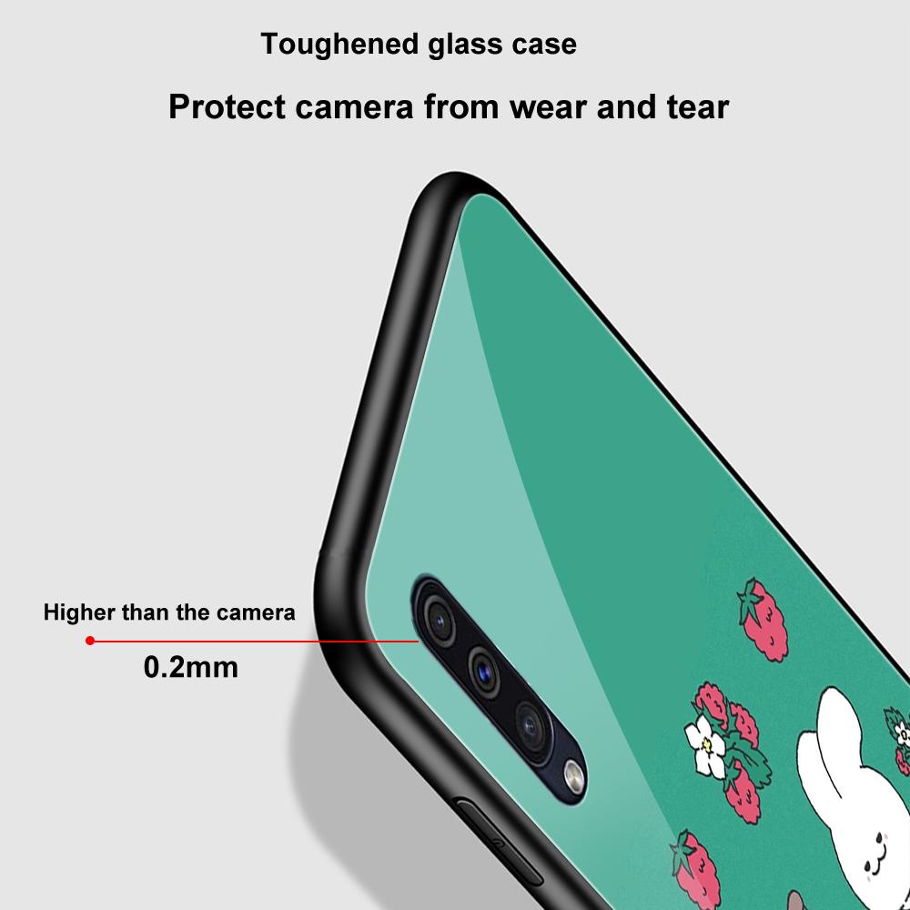 Cute Corgi Dog Case For Samsung Galaxy A71 A72 A70 A73 A53 A13 5g A03 A22 A21s A03 Core A42 A52 Animal Tempered Glass Cover