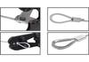 Stainless Steel Wire Rope Hanging Kit for Outdoor String Lights with Thimble Hook & Tension Cable Railing Set.