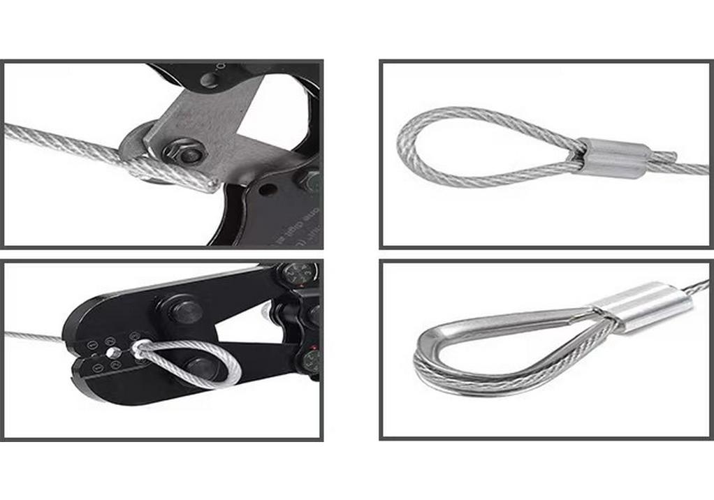 Stainless Steel Wire Rope Hanging Kit for Outdoor String Lights with Thimble Hook & Tension Cable Railing Set.