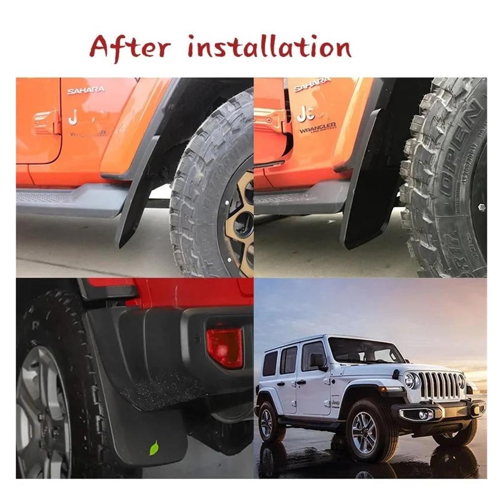 Jeep Wrangler Sahara JL 2018 2019 2020-2025 Mud Guards Fender Mud Flaps Car Accessories