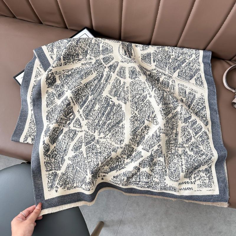Autumn and winter new temperament retro high-end imitation cashmere scarf women's thick versatile long air conditioner shawl
