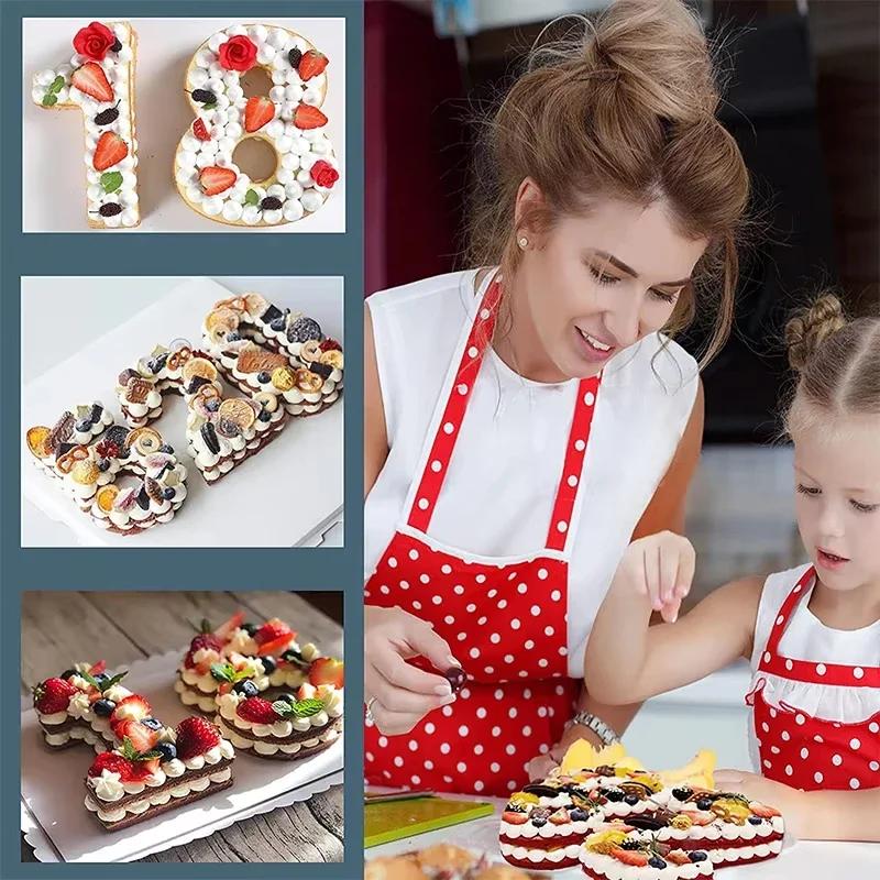 0-9 Silicone Numbers Cake Molds 10-Inch Large 3D Baking Pans DIY Chocolate Fondant Number Mould for Birthday Wedding Anniversary