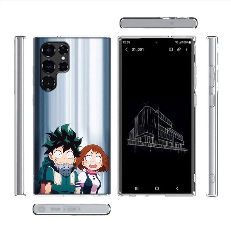 1pc Ochako Uraraka Capa Phone Case For Samsung S26 Ultra S25 Edge Galaxy S23 S21 S20 S24 FE S22 S10 Plus Cover Clear TPU Shell C