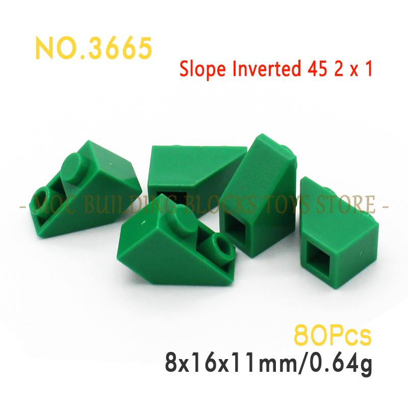 

MOC Brick 3665 Slope Inverted 45 2x1 Building Block Classic Education DIY Creative Construction Compatible with Accessories Toys 80pcs