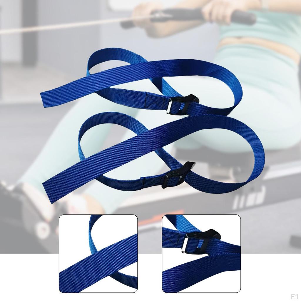 2 Pack 30" Rowing Machine Foot Straps, Lightweight And Portable Fixing Bands,