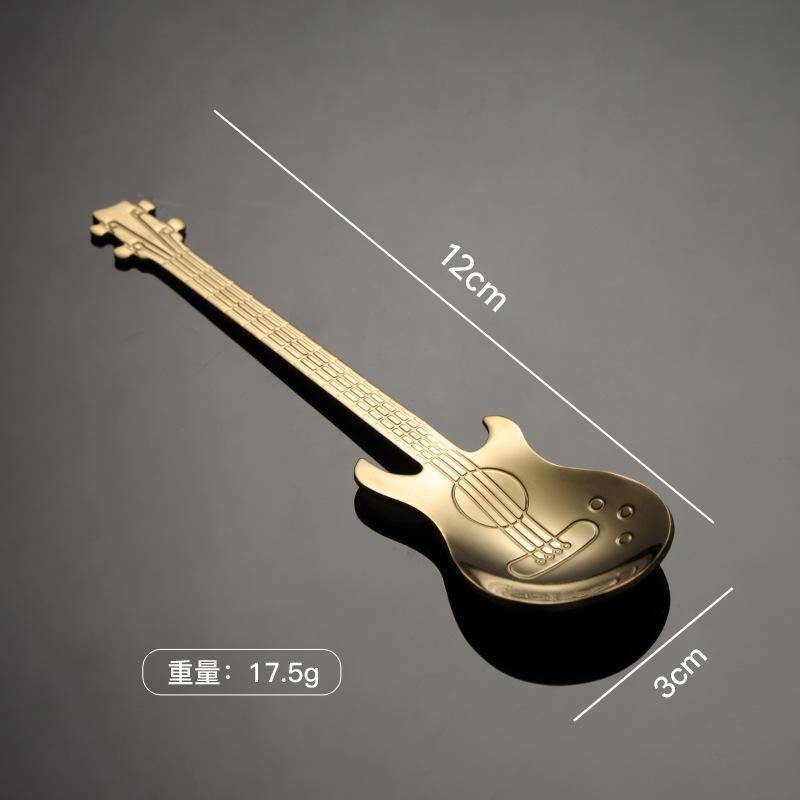 304 Stainless Steel Creative Styling Coffee Spoon Guitar Spoon Stirring Spoon Seasoning Spoon Gift Meal