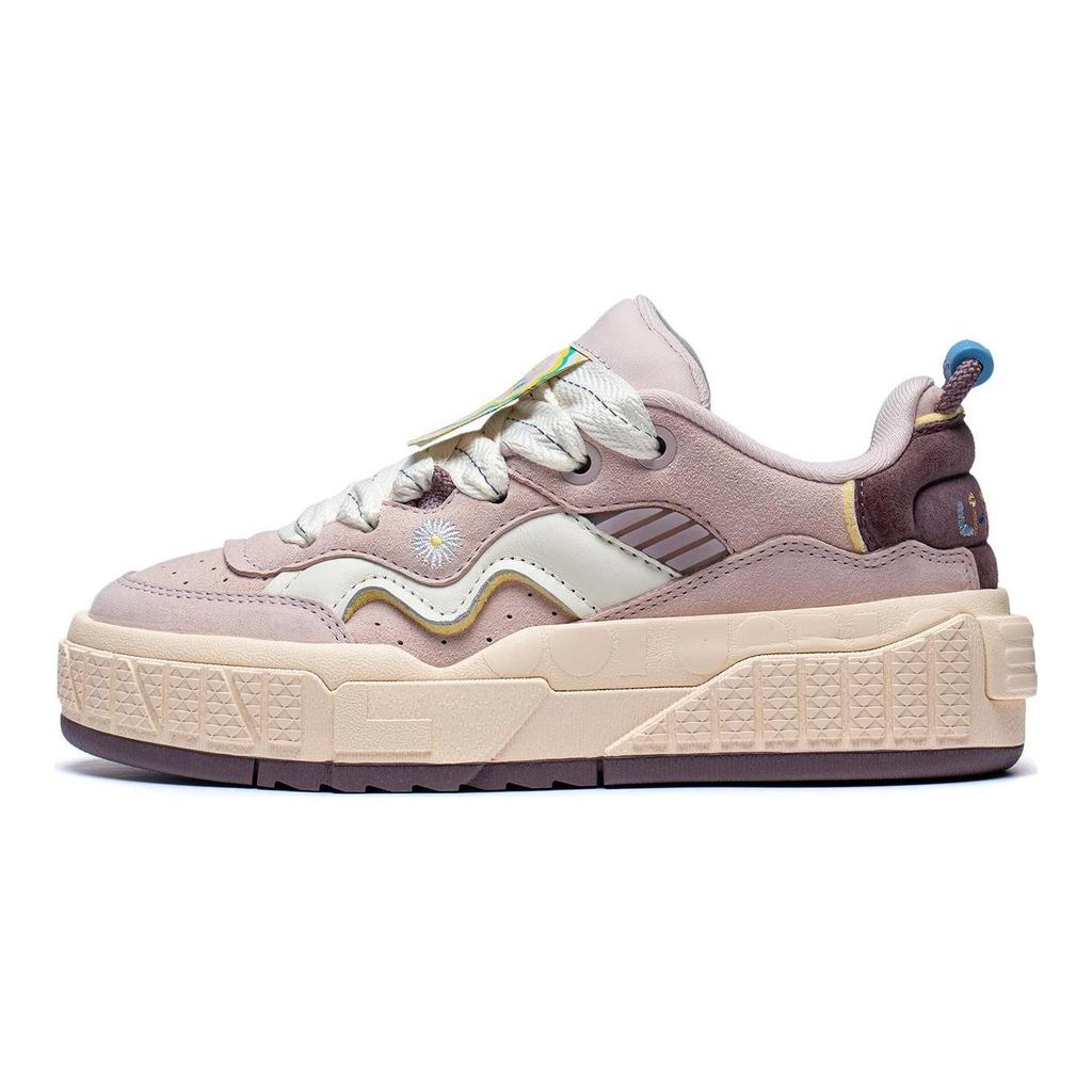 Li Ning 001 Unblock Wear Resistant Non Slip Rebound Low Top Sports Casual Shoes Women sneaker Purple AGCT096-3