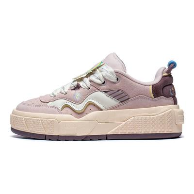 Li Ning 001 Engeli Kaldıran Aşınmaya Dayanıklı Kaymaz Seken Düşük Üst Spor Günlük Ayakkabı Kadın Sneaker Mor AGCT096-3