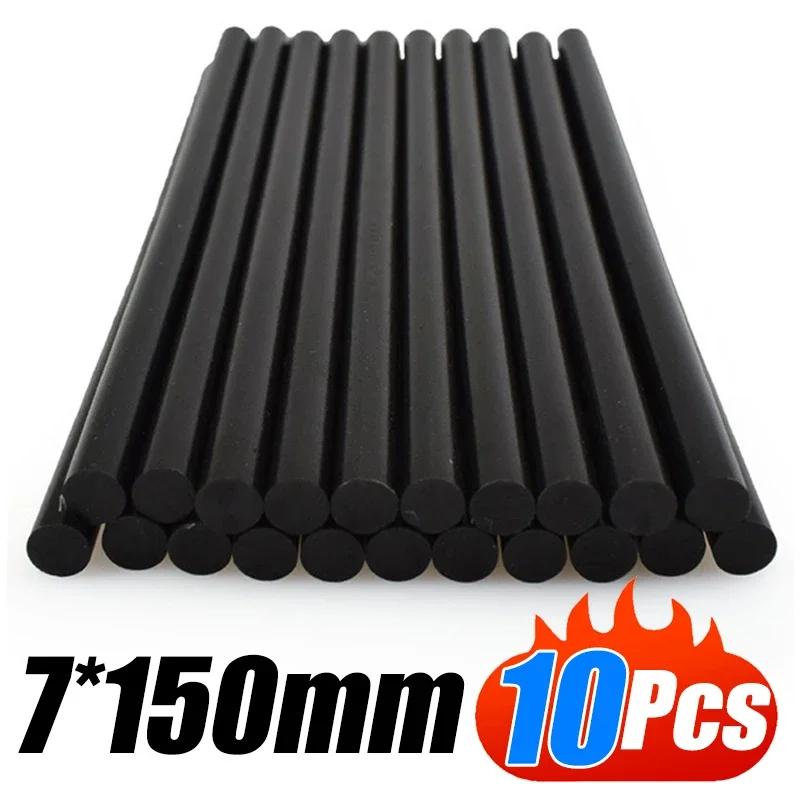 10/50Pcs 7mm Car Dent Repair Glue Sticks Car Body Paintless Dent Repair Black Hot Melt Strip Car Dent Repairing Glue Stickers