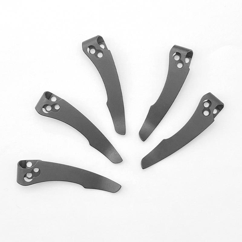 1piece Titanium Alloy Back Clip Folding Knife Pocket Back Clamps For Cld Steel Recn1 Folding Knife DIY Parts Accessories