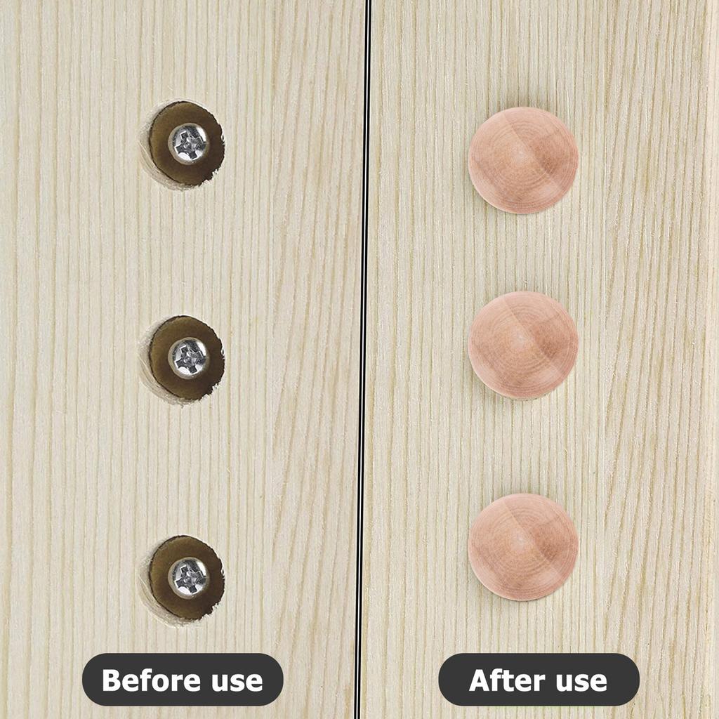 25 PIEZAS Tapones de Madera para Tornillos de Botón para Muebles Escaleras