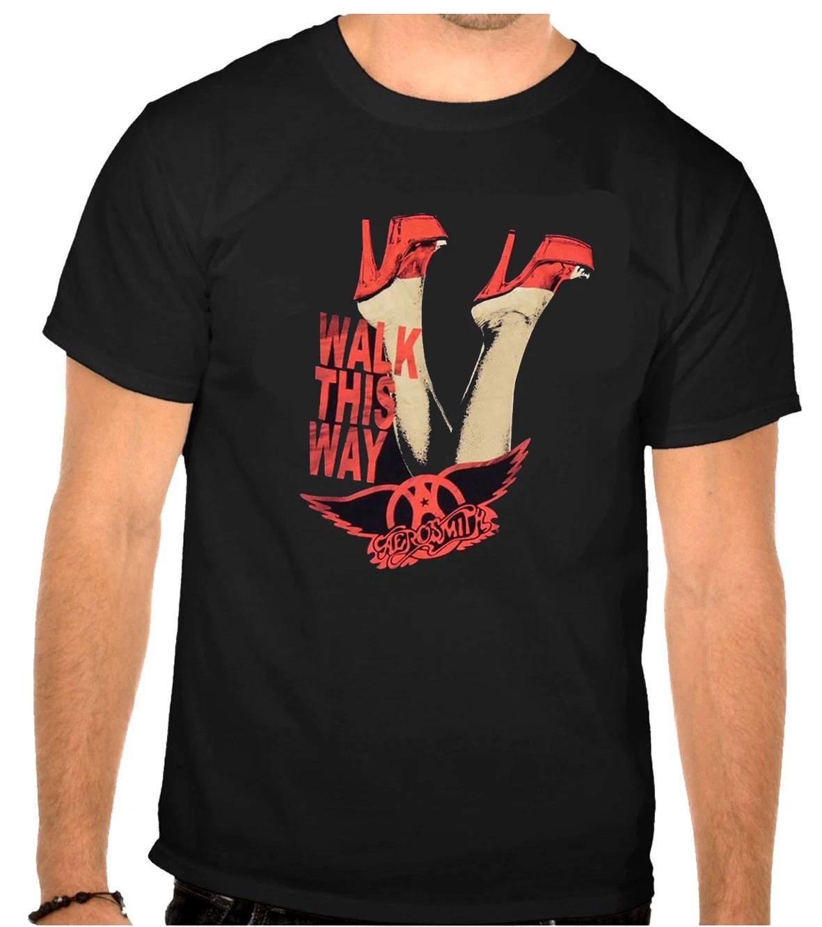 Aerosmith Rock Music Logo Black T-Shirt -1316 L