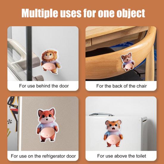 30 Stück Hunde-Bauchaufkleber Anti-Kollisionsaufkleber für Autos und Häuser Weiche Silikon-Pufferpolster Schrankeckenschutz