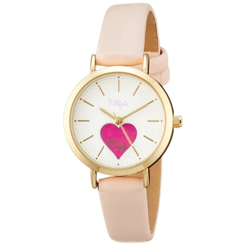 Fieldwork Analog Shake Watch, Gold with Leather Strap, Women's, Pink, KDS012-3