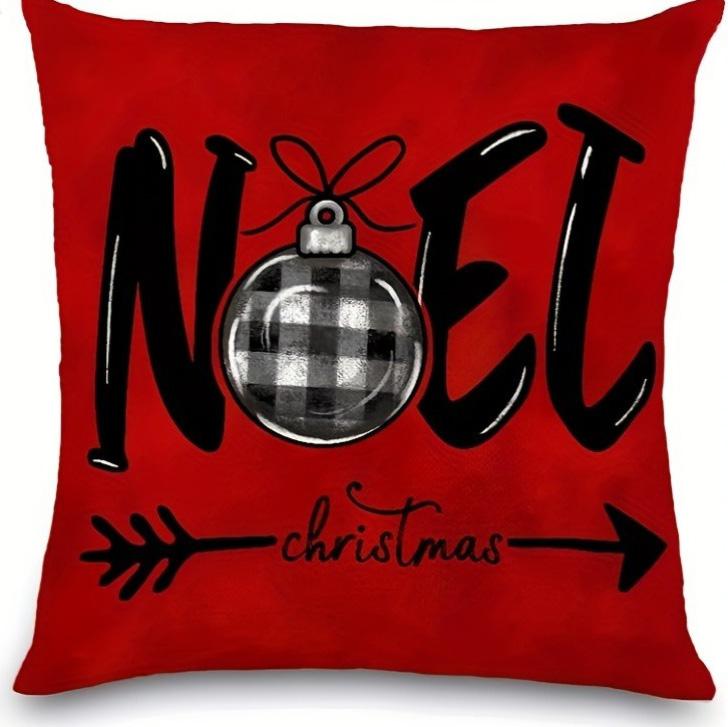 Festliche Weihnachtskissenbezüge: Schneemann-, Noel-, Hallo Winter- und Rudolph-Designs! Sofakissenbezug Neujahrs-Heimdekoration