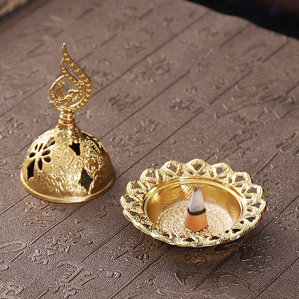 Creative Gold Incense Burner Metal Star Moon Censer Hollow Middle East Arab Incense Holder Home Decoration