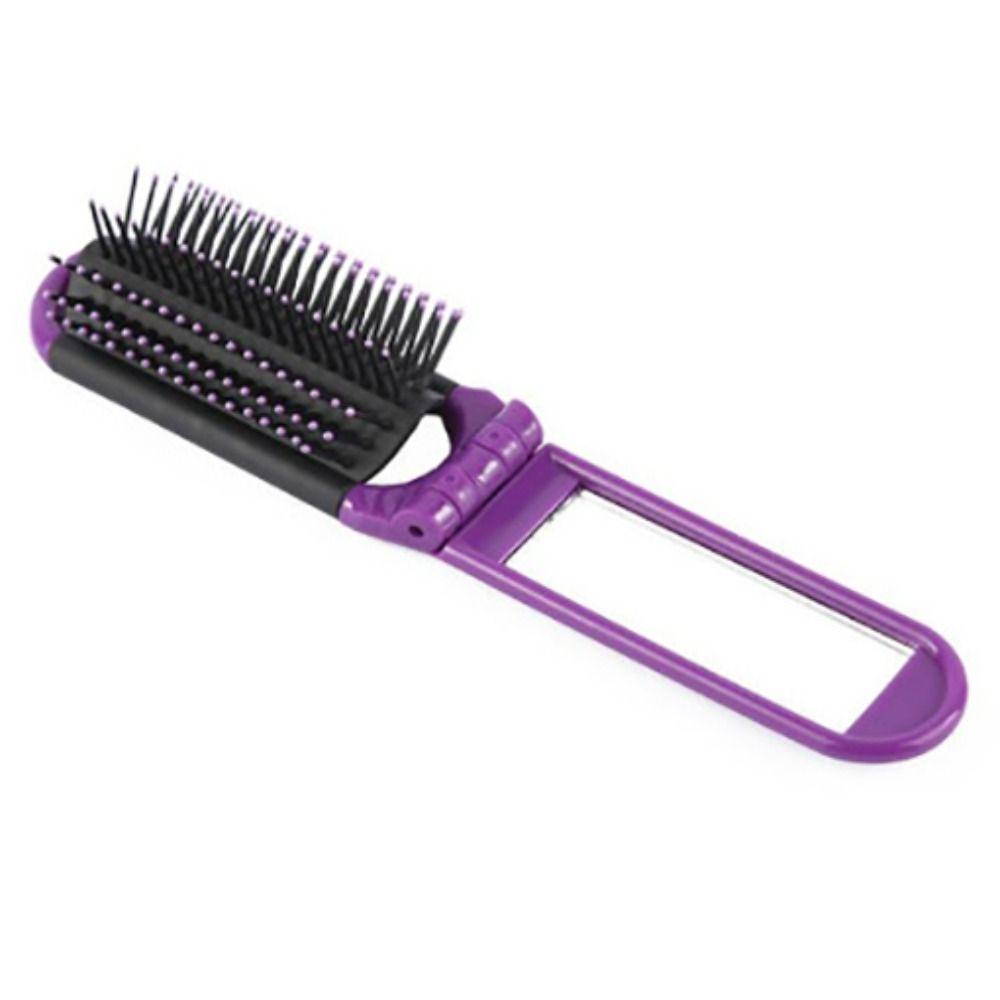 Hot Sale Folding Hair Brush With Mirror 4 Colors Portable Air Bag Comb Travel Comb Cosmetic Mirror Scalp Massager Beauty Tools