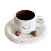 Small Feet High-Value Cup Cute Milk Cup Ceramic Water Cup Mug Office Coffee Cup With Saucer