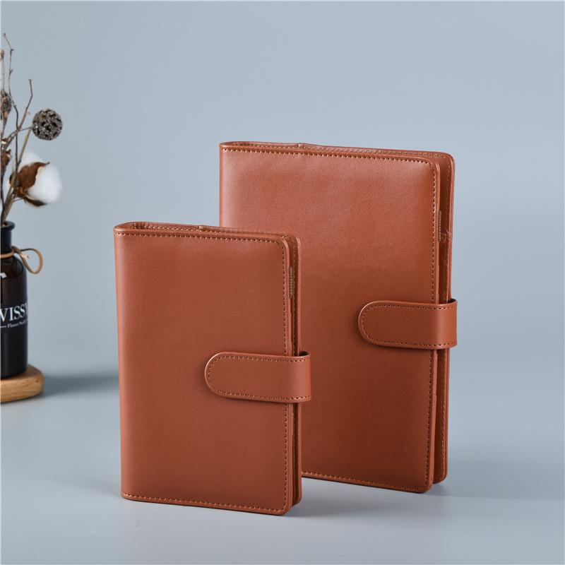 New 2026 A6/A5 Macaroon Laser Color PU Leather DIY Binder Notebook Cover Diary Agenda Planner Paper Cover School Stationery