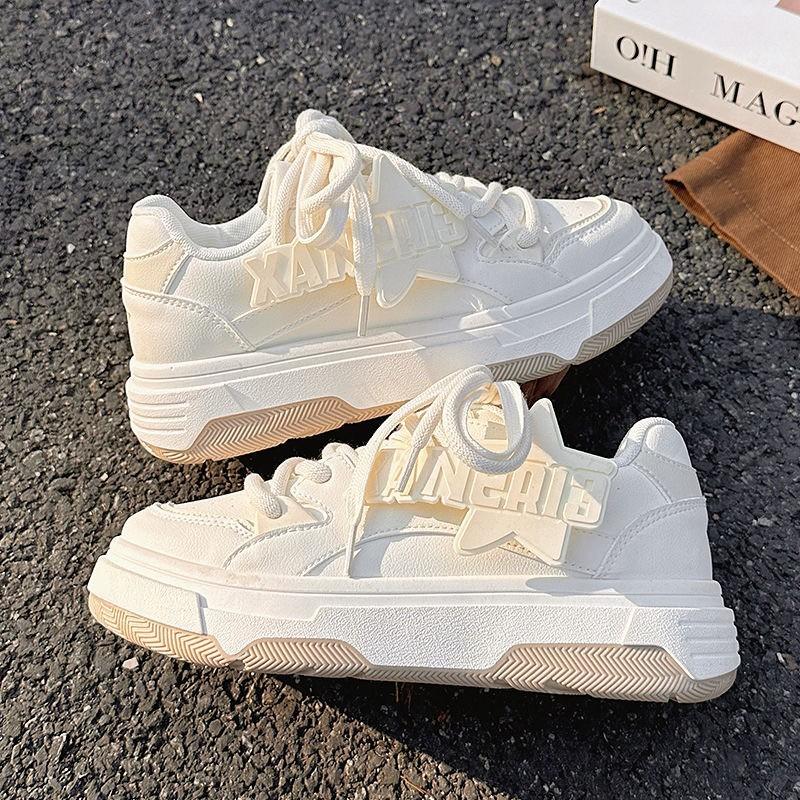 Board shoes thick-soled heightening little white shoes spring and summer 2025 new breathable versatile shoes soft-soled single shoes board shoes women