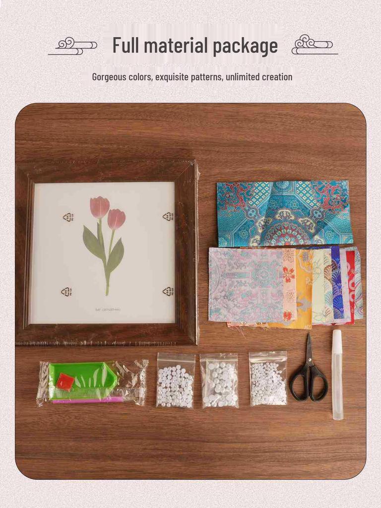 Song Brocade Patchwork Pearl Painting