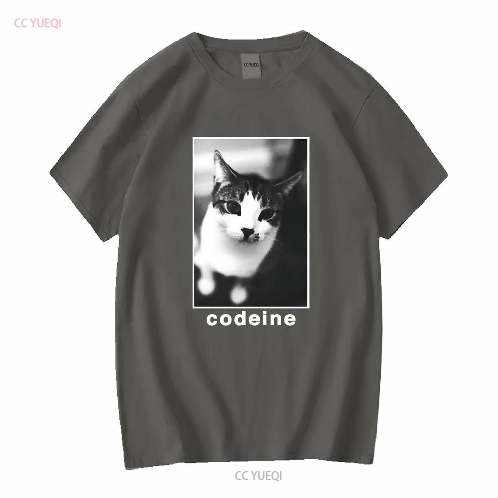 Codeine T Shirt long or short sleeves vintage Washed fashion Unisex Stylish streetwear Slightly homme designer clothes