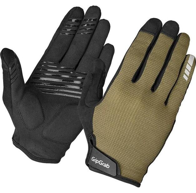 Велоперчатки GripGrab Explr Padded (оливковые) S