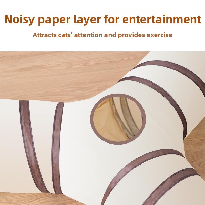 Fun Polyester Cat Tunnel Tube Breathable Foldable Cat Nest Training Interactive Pet Fun Play Toy Cat