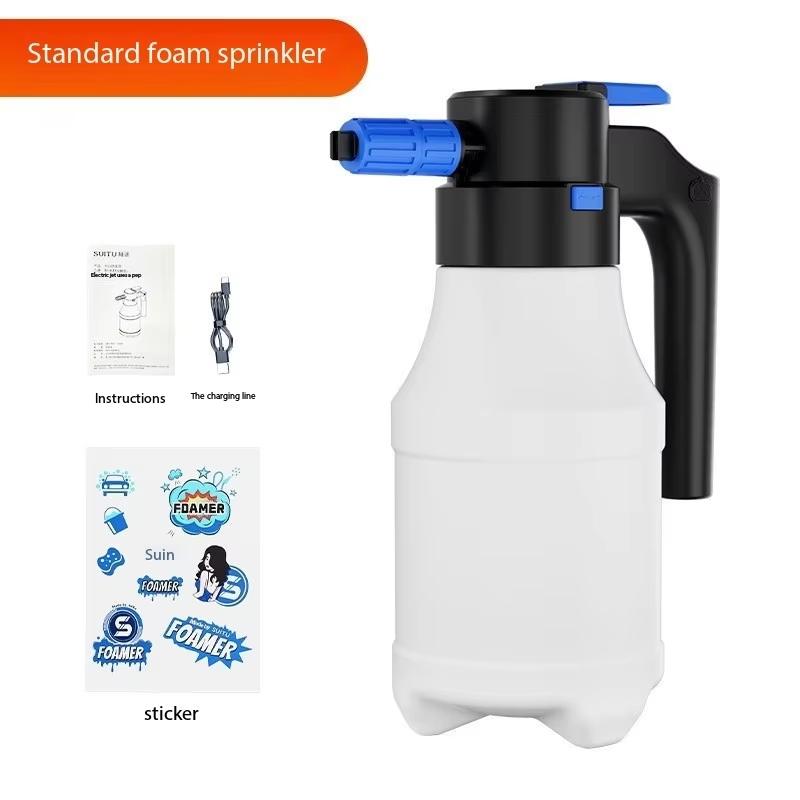 

Electric car wash foam spray pot Household hand-held car wash spray gardening air pressure spray foam pot 1.5L Battery Powered