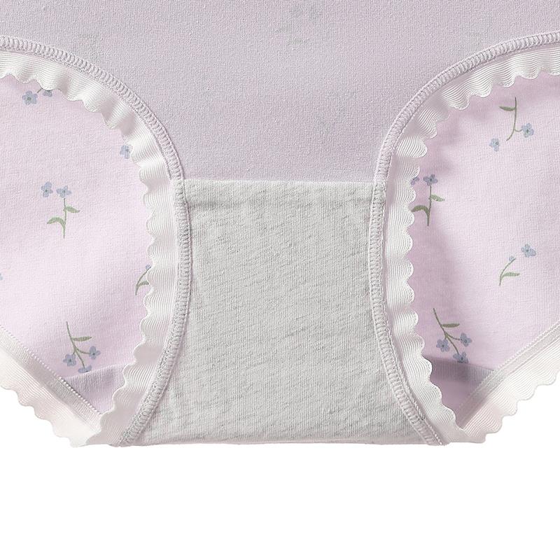 Fentenggan 10A Antibacterial 5-Pack 100% Cotton Crotch Women's Underwear Middle High Waist Female Interior Student Girl