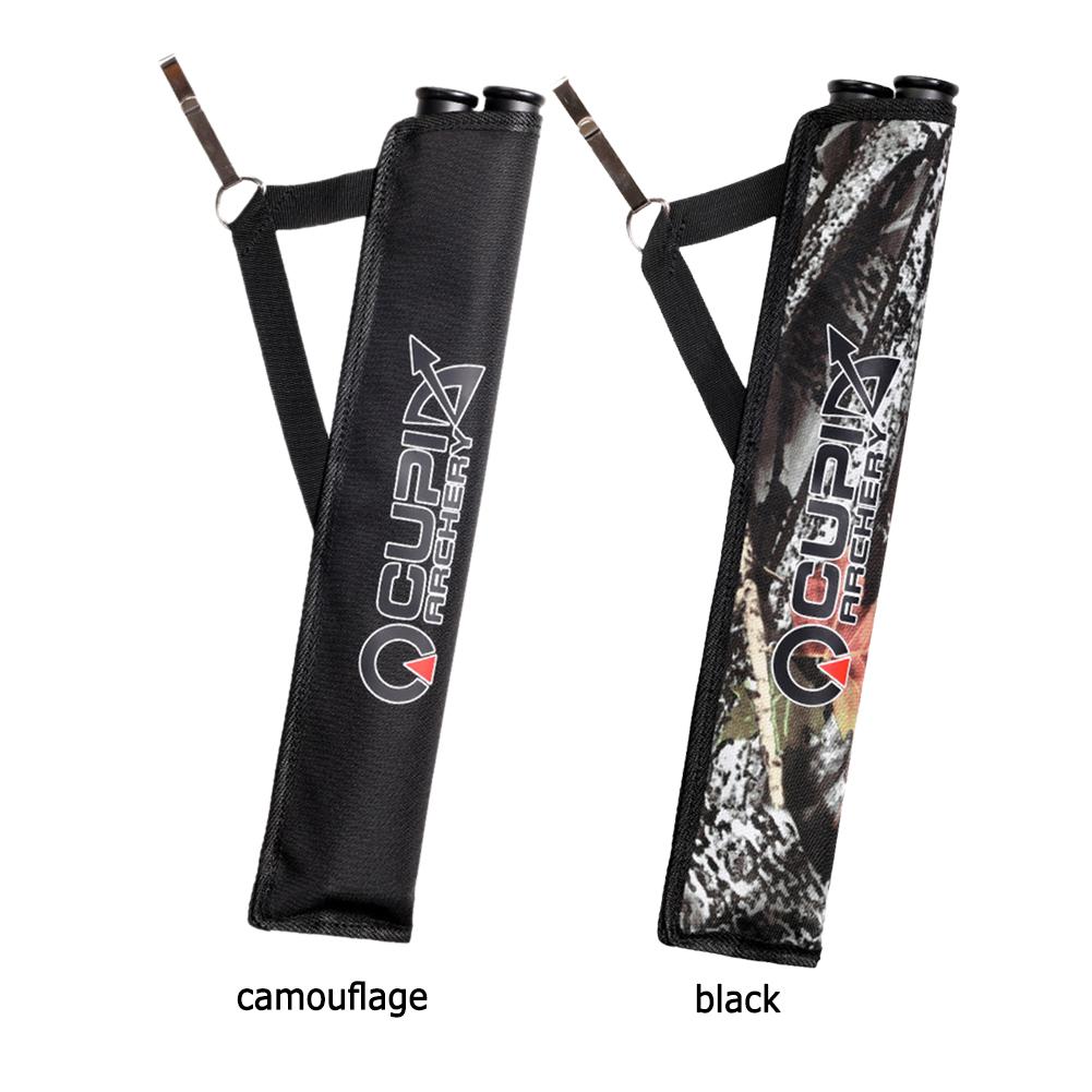 Oxford Cloth Double Tube Arrow Quiver Bag Portable Waist Hanging Archery Arrow Holder Storage Carrying Pouch Outdoor Accessories